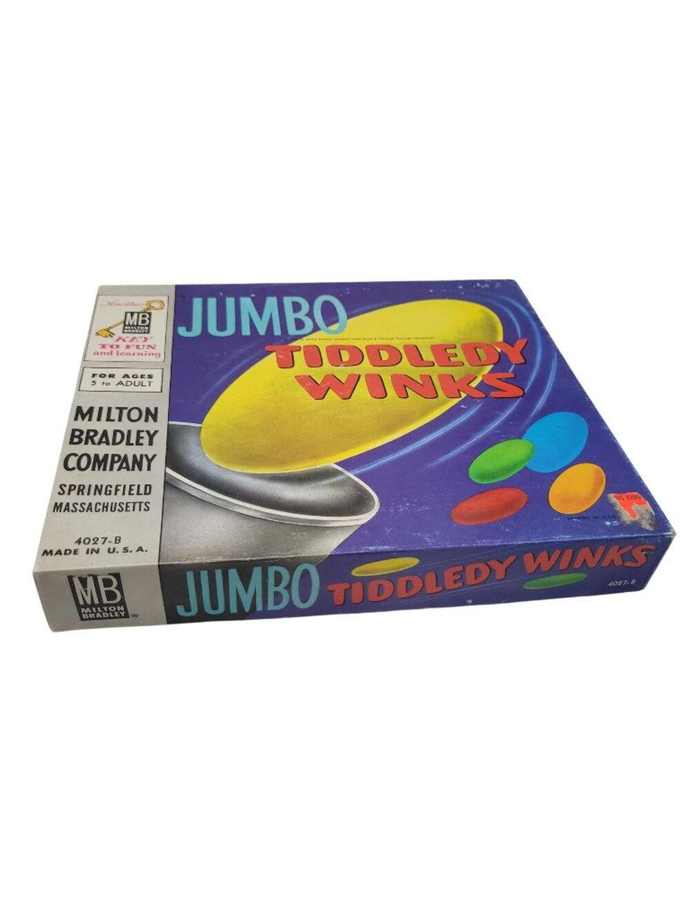 Jumbo Tiddledy Winks Game Vintage 1963 Milton Bradley Complete Set Made In USA
